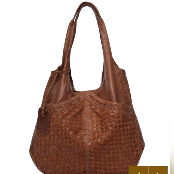 ELF Handbags - Handmade Woven Leather Tote